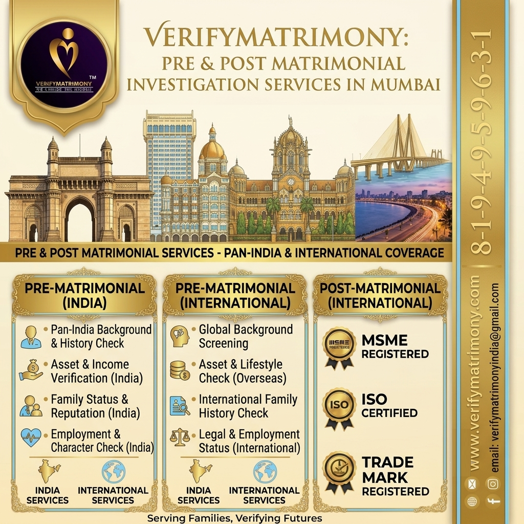 Pre Matrimonial Investigation in mumbai