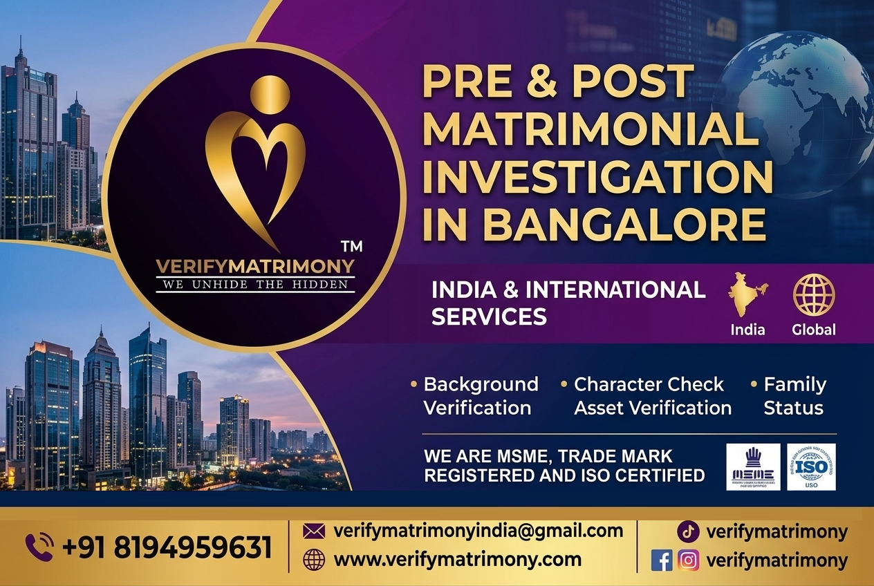 matrimonial investigation in bangalore